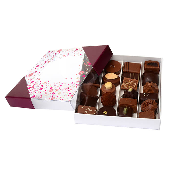 Coffret Assortiment Bonbons de Chocolat NOIR ET LAIT - 24 pièces - Mr & Mrs  Renou - Pâtisserie Chocolaterie École