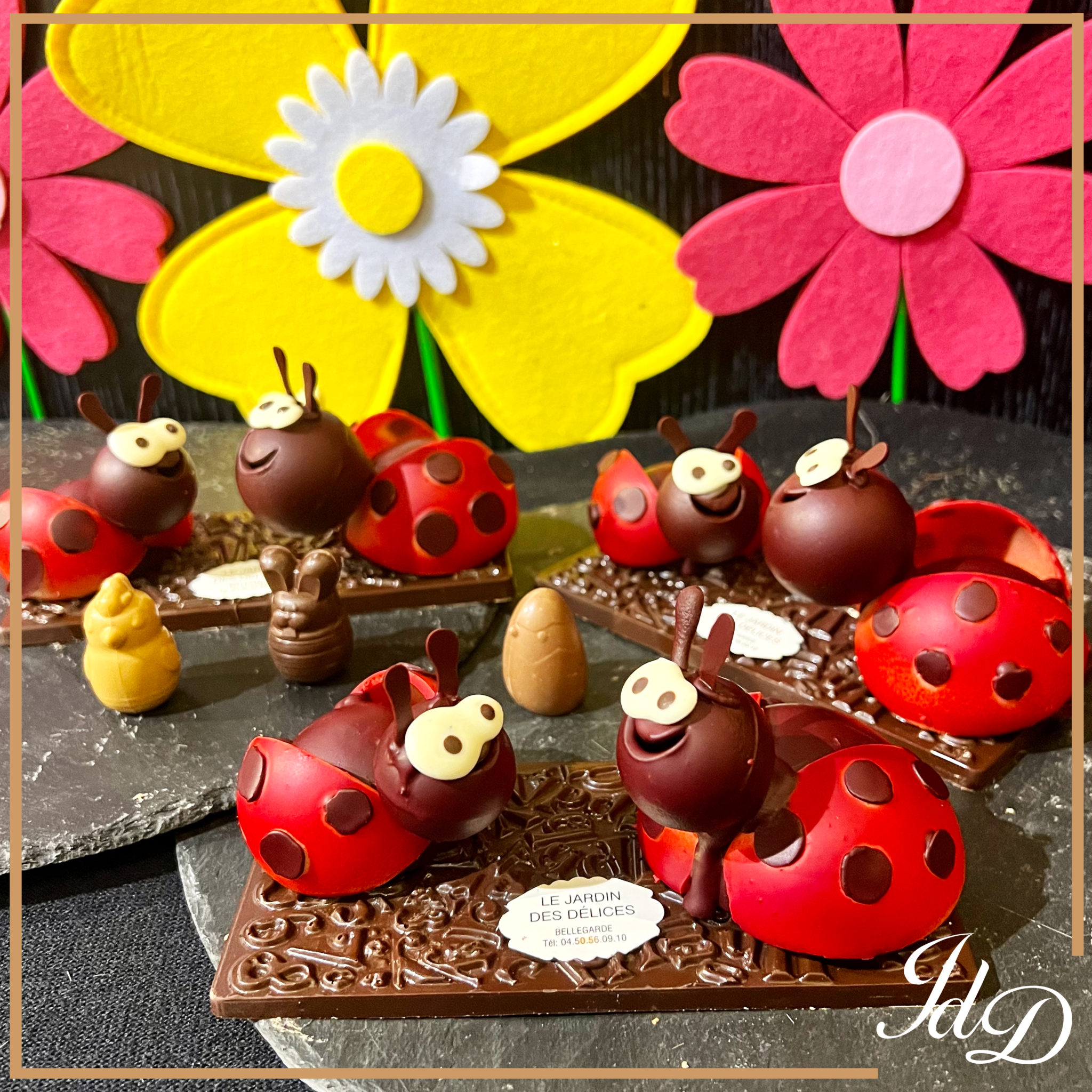 Tablette coccinelle en chocolat