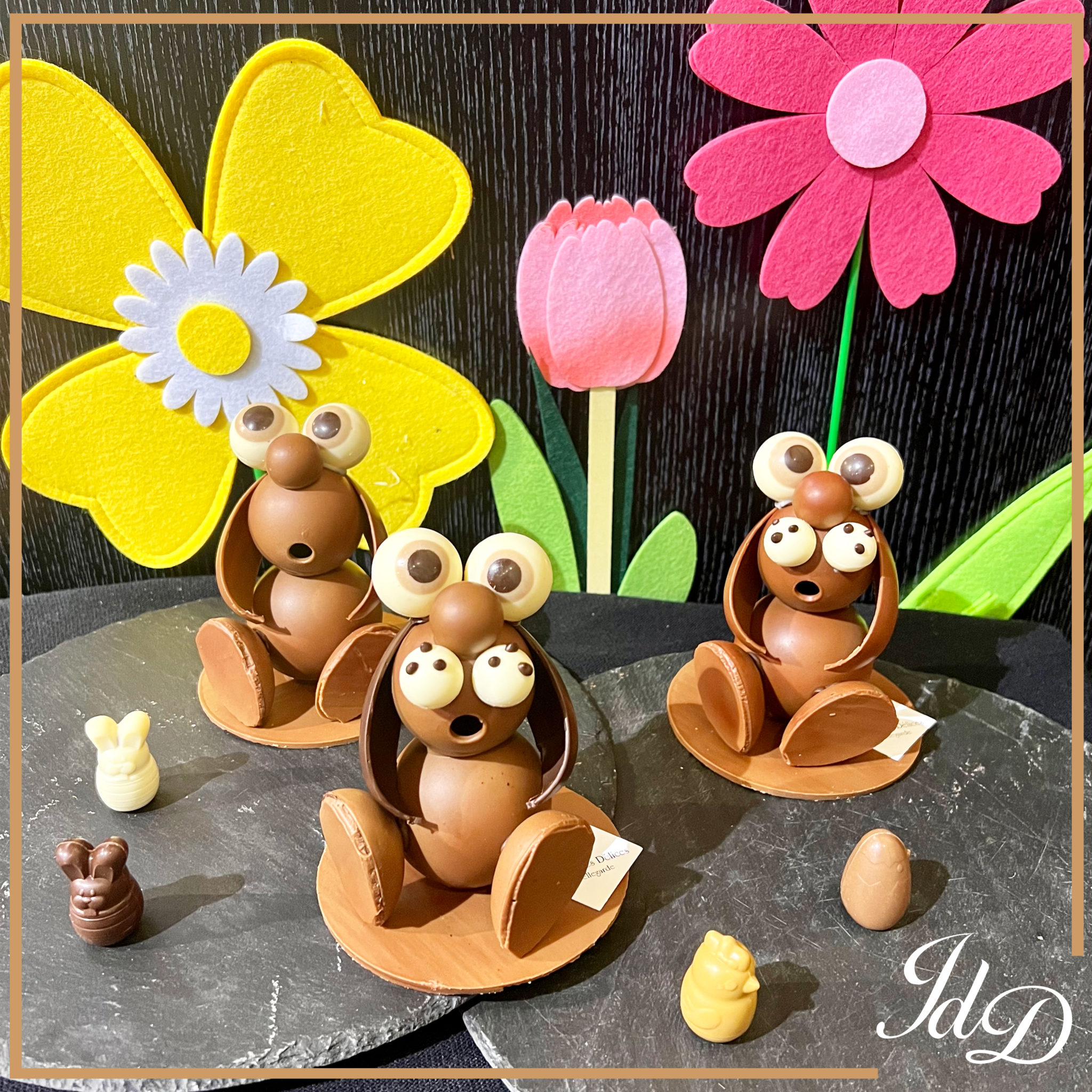 Chien en chocolat