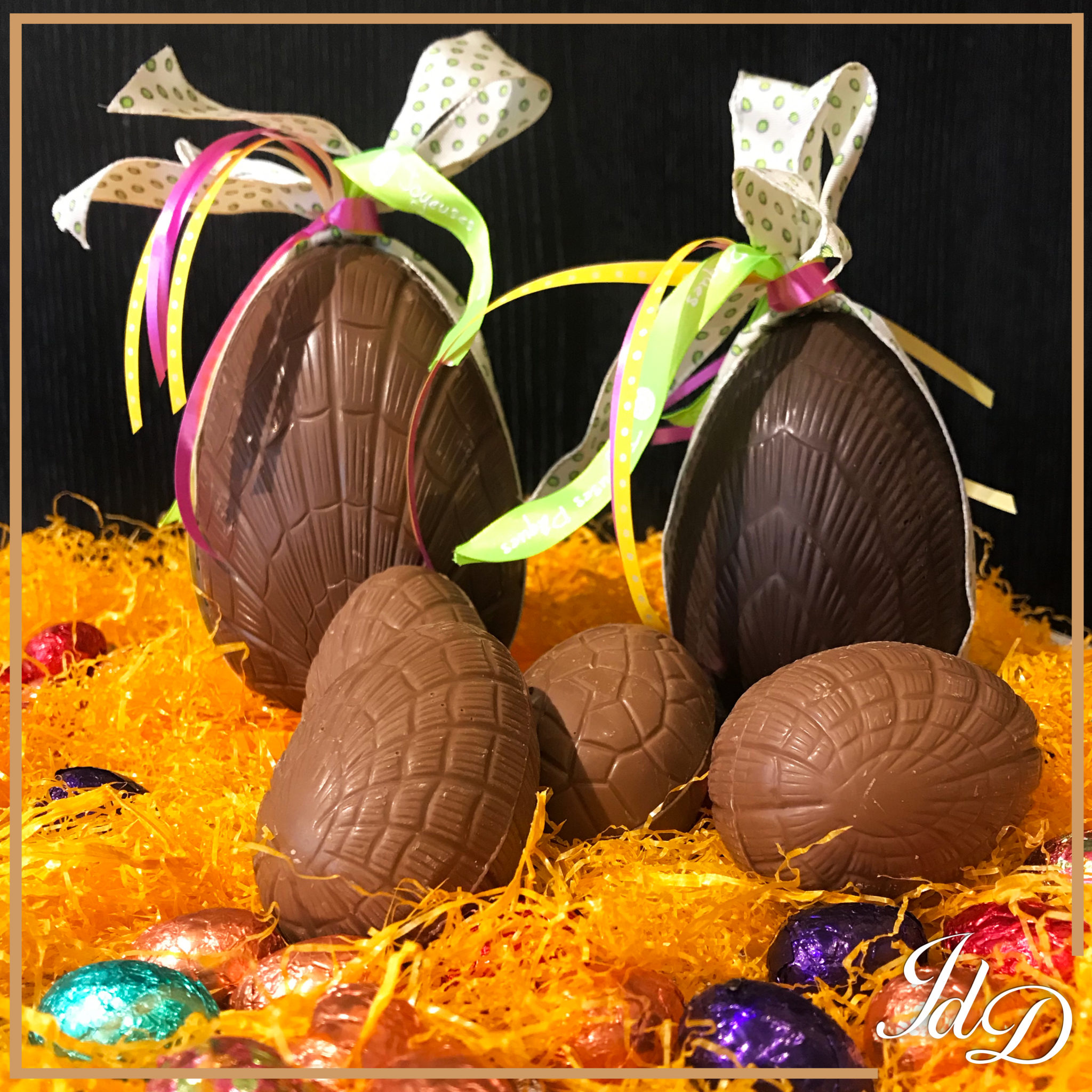 Oeuf garni en chocolat - Pâques - Valserhône - Le Jardin des Délices